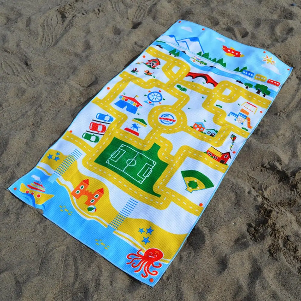 Super soft custom printing 100%polyester beach towel for kids