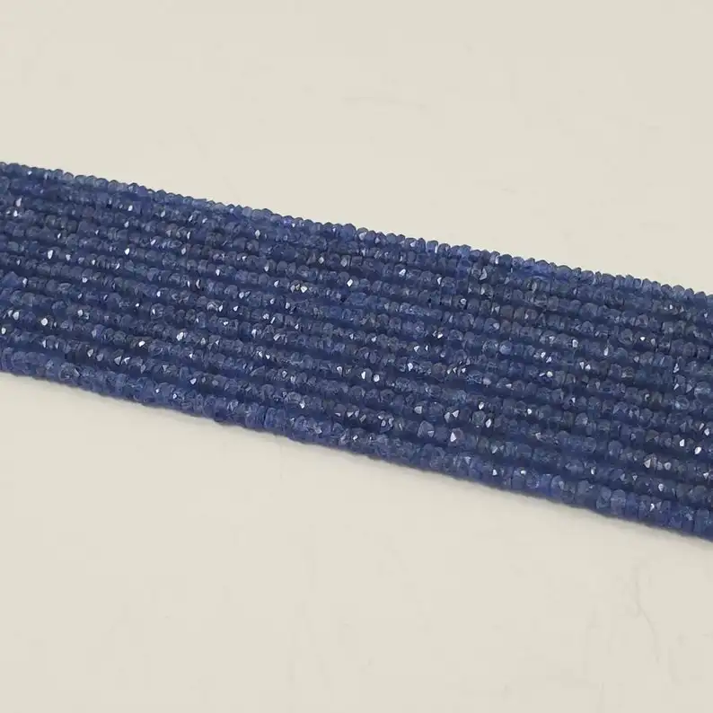  Граненые бусины с синим сапфиром 2-4 мм длиной 16 дюймов для изготовления ювелирных изделий