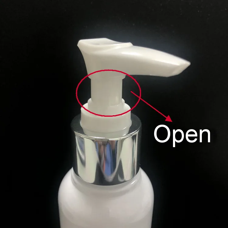 custom logo white plastic shampoo bottle with pump