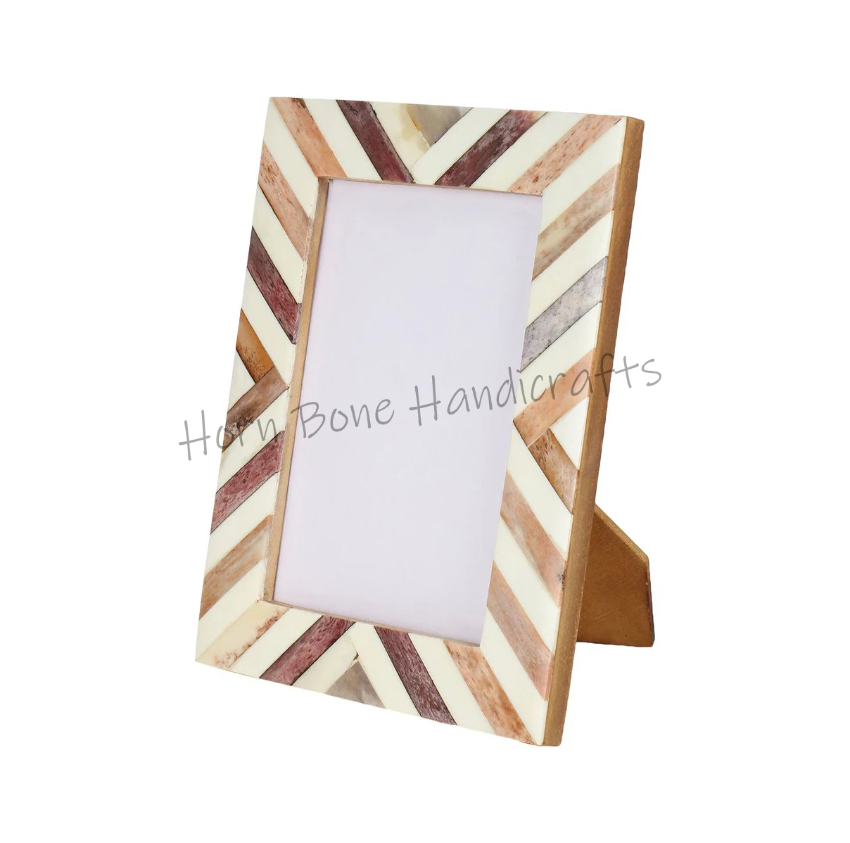 Top Products Bone Inlay Photo Frame Designer Wall Decor Bone Stripes Picture Frame Wall Art Photo Frame Custom Colors