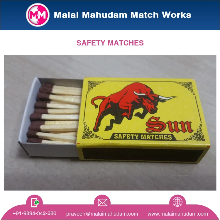 Professional Supplier Selling Perfect Quality Imported Poplar Wood Material Safety Matches