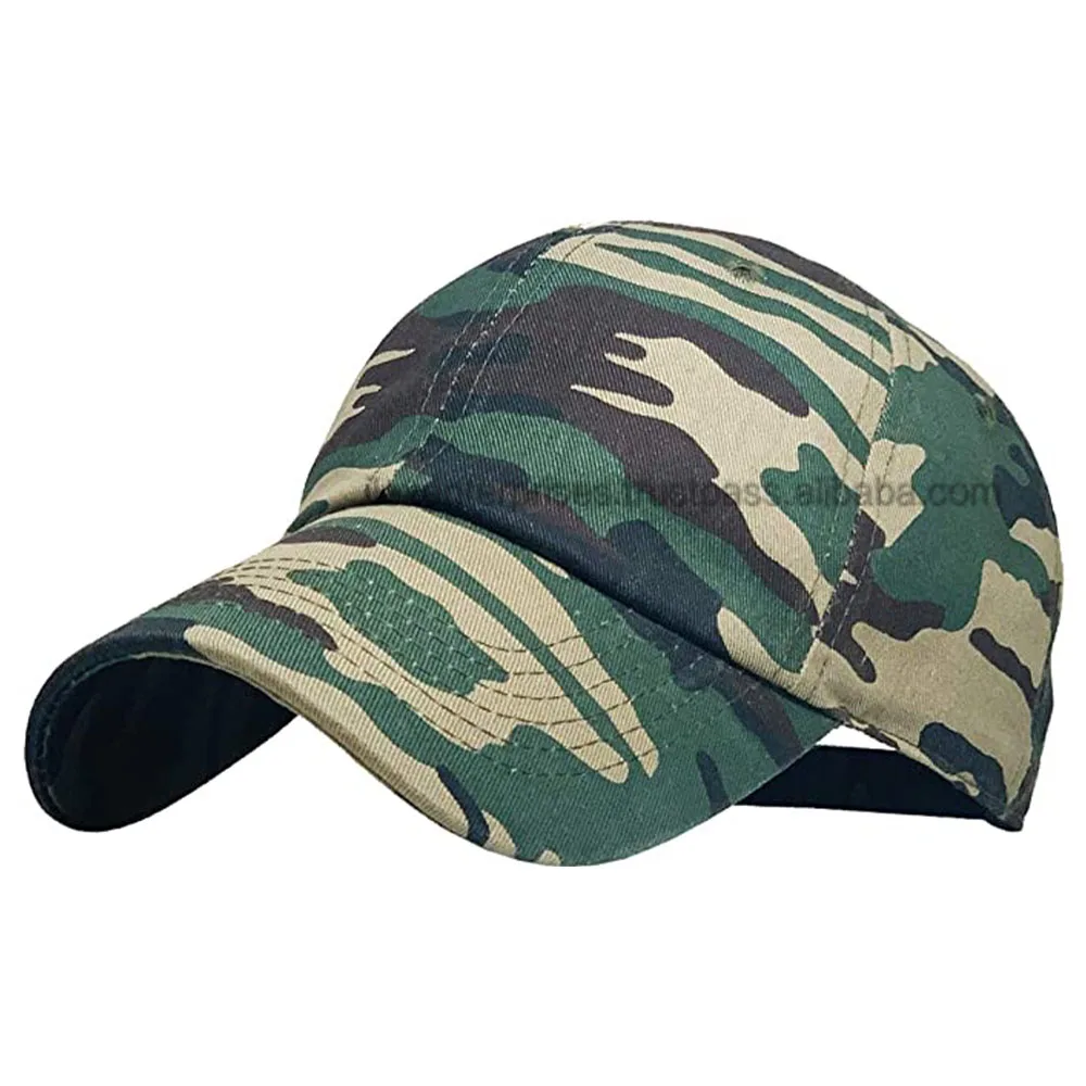 Wholesale 5 Panel Structured Snap Back Buckle Custom Design 3D Embroidery Logo Camo Baseball Hats Caps