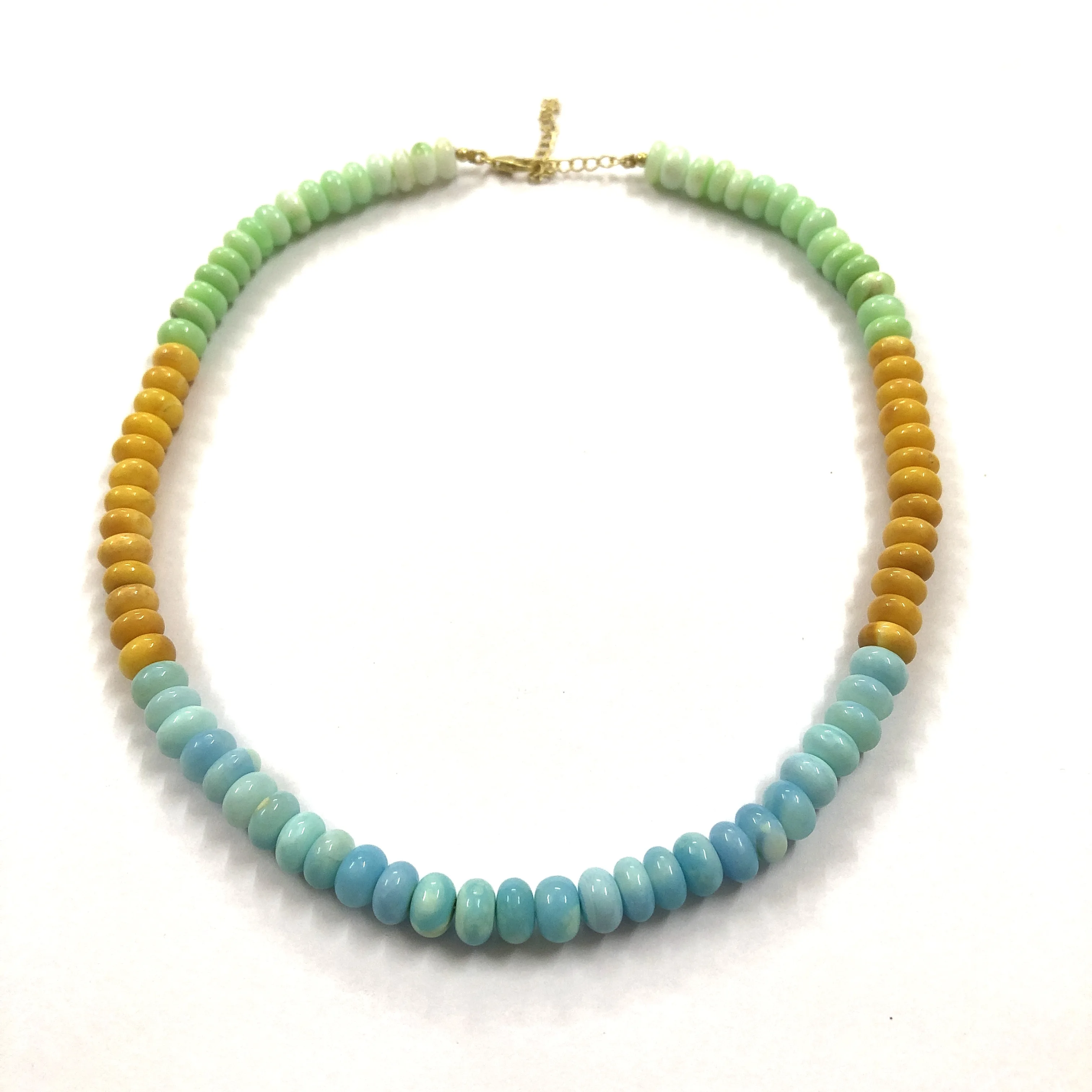 Natural Multi Color Opal Stone Smooth Rondelle Beads Necklace For Semi Precious Jewelry at Wholesale Factory Price Buy Online