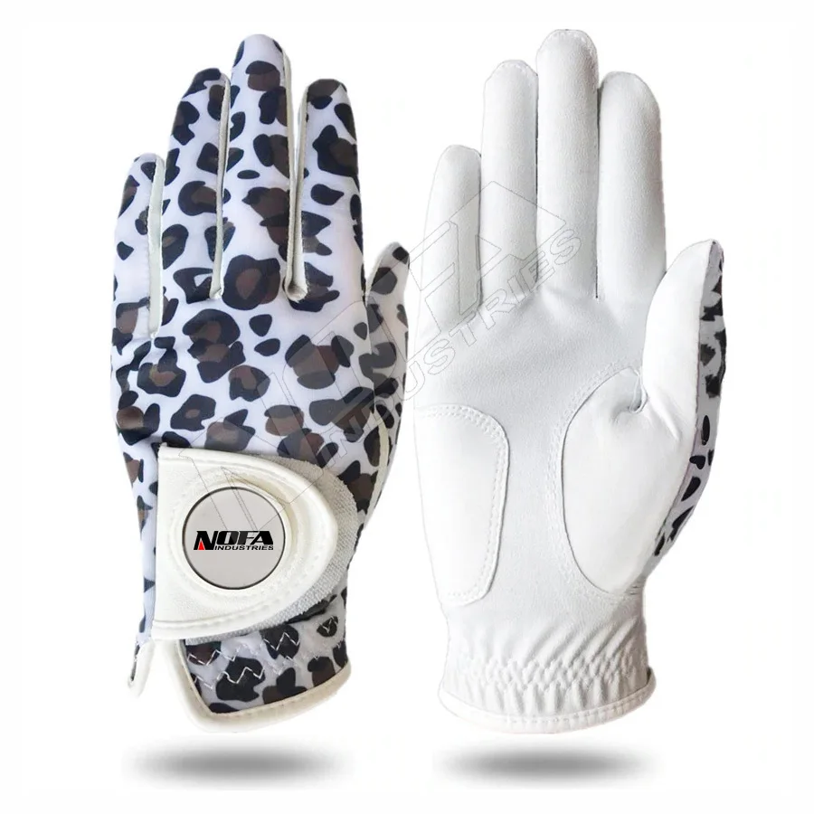 Custom Made OEM Gloves Breathable Sheepskin Leather Men Golf Glove Left and Right Hand Gloves