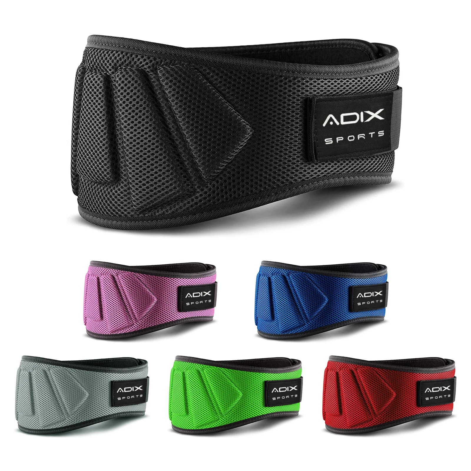 Customized Logo 6 inch wide Back Support Neoprene Rubber Gym Belt Training Weight Lifting belt