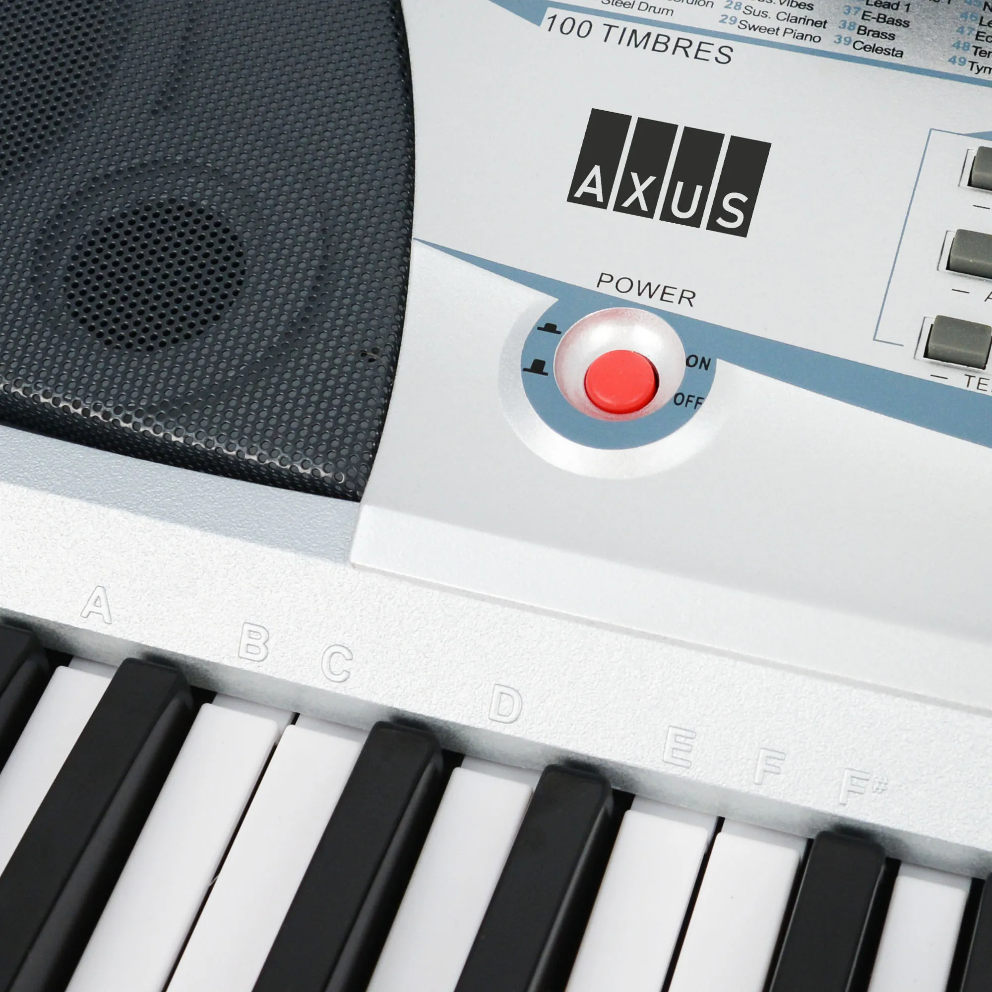 Axus AXP15 54 Key Portable Electronic Music Keyboard with Music Rest and Mains Adaptor