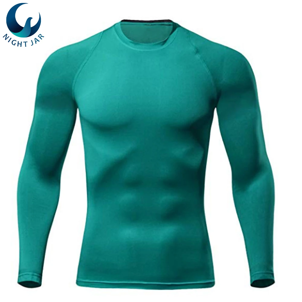 Оптовая продажа индивидуальный дизайн 2021 новейший сублимированная печать длинные рукава топы гвардии mma rush компрессионная защита