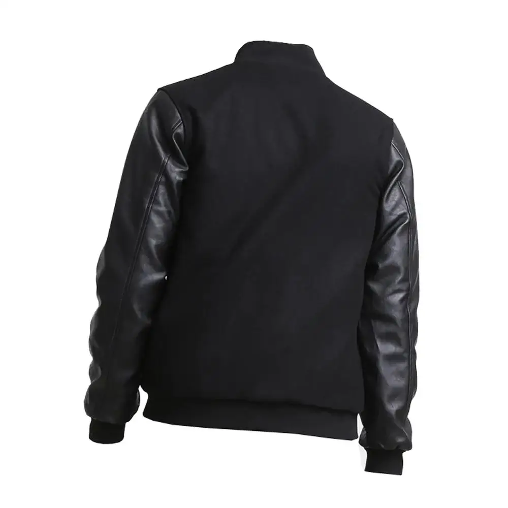 Original Wholesale Unisex Custom Made Letterman Baseball Team Bomber woolen with leather blank lady Women Men Varsity Jacket oem