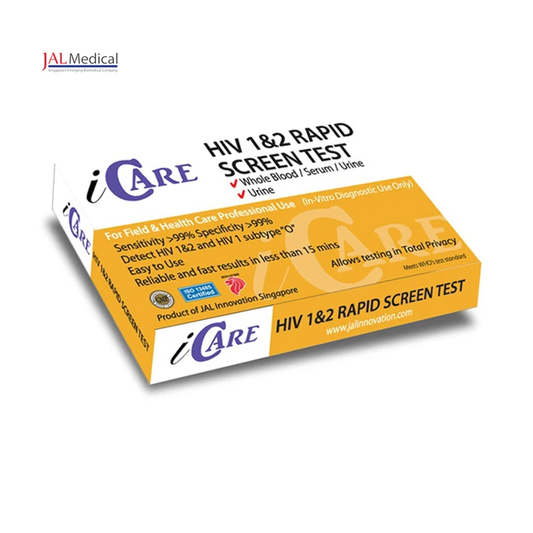 High Quality Sensitivity iCare Diagnostic HIV 1&2 Oral Swab Rapid Test Kit at Low Market Price
