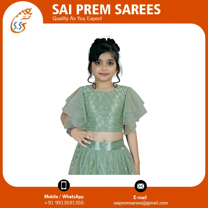 New Design Kids Cloth Collection Ghagra Choli Lehenga Choli For Girls At Wholesale Price