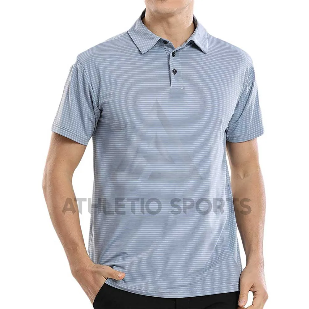
OEM Sublimated Logo Short Sleeve Golf T Shirt 95% Cotton 5% Spandex-blend Mens Custom Polo Shirt 