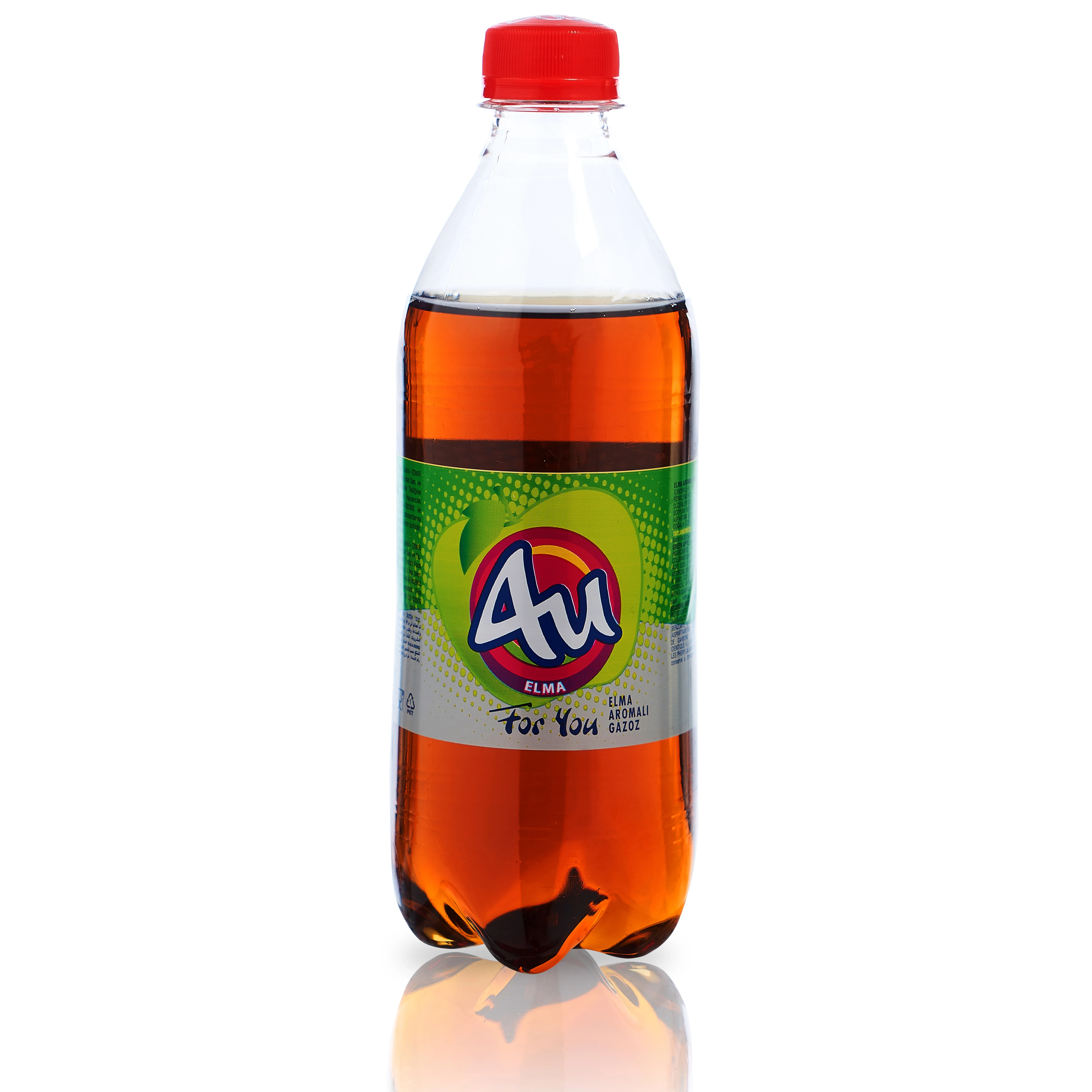 4U Apple Flavored 500 ml Carbonated Soft Drinks Non Alcoholic Beverages Halal Cold Drinks Fresh