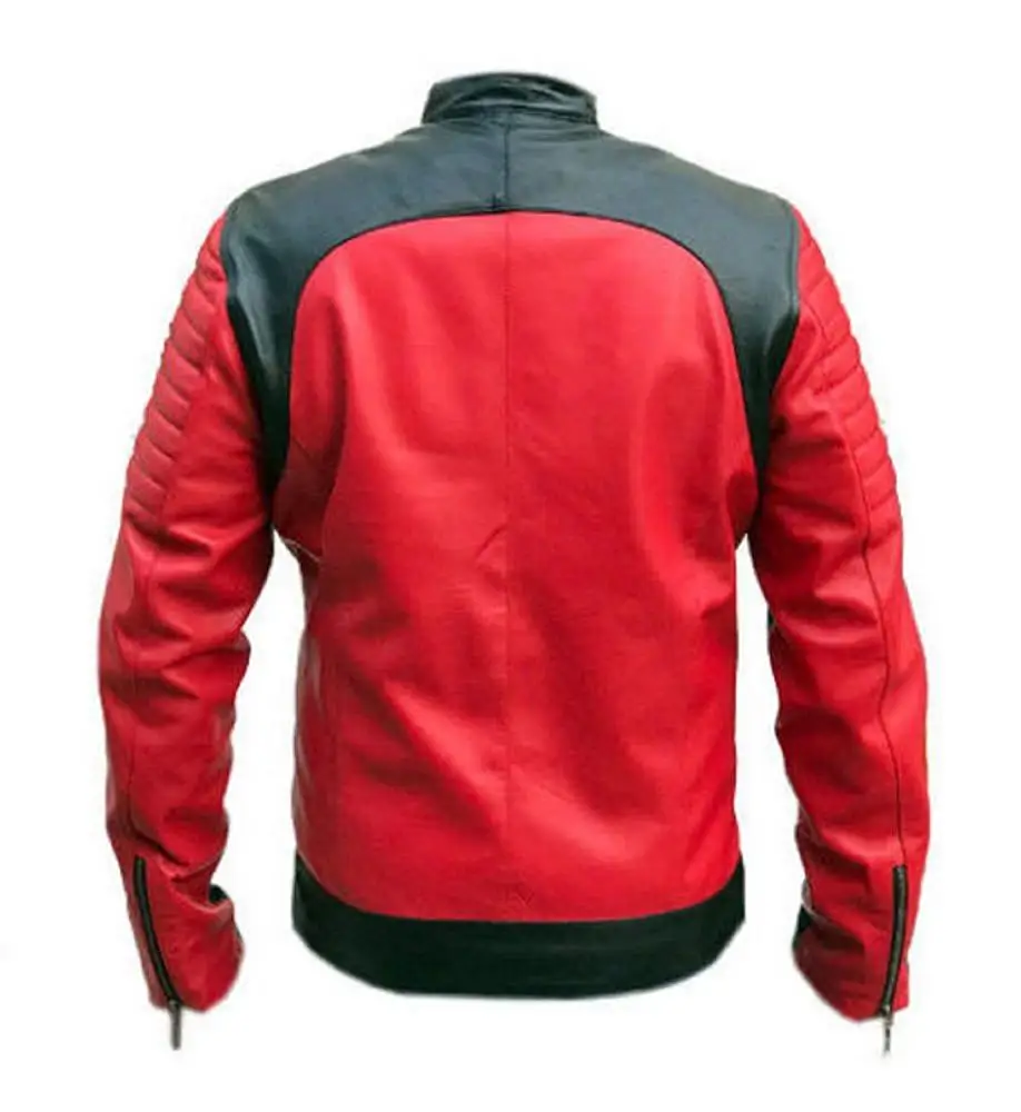 Motorcycle Leather Jacket  with body protection cowhide leather