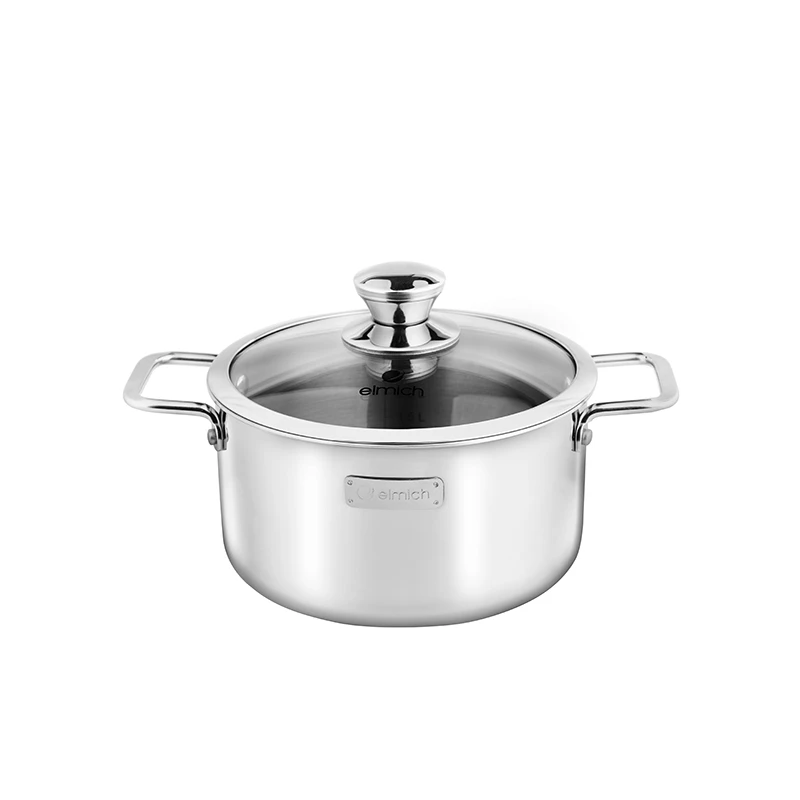 Made in Vietnam cheap Solid Stainless steel pot set Elmich Trimax ECO EL-8000 size 16-18-22cm