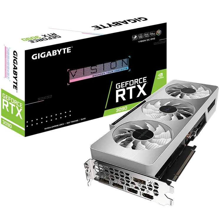  Оригинальная игровая видеокарта GALAX GeForce RTX 3090 24 ГБ METALTOP с 384 бит поддержка 8K монитора