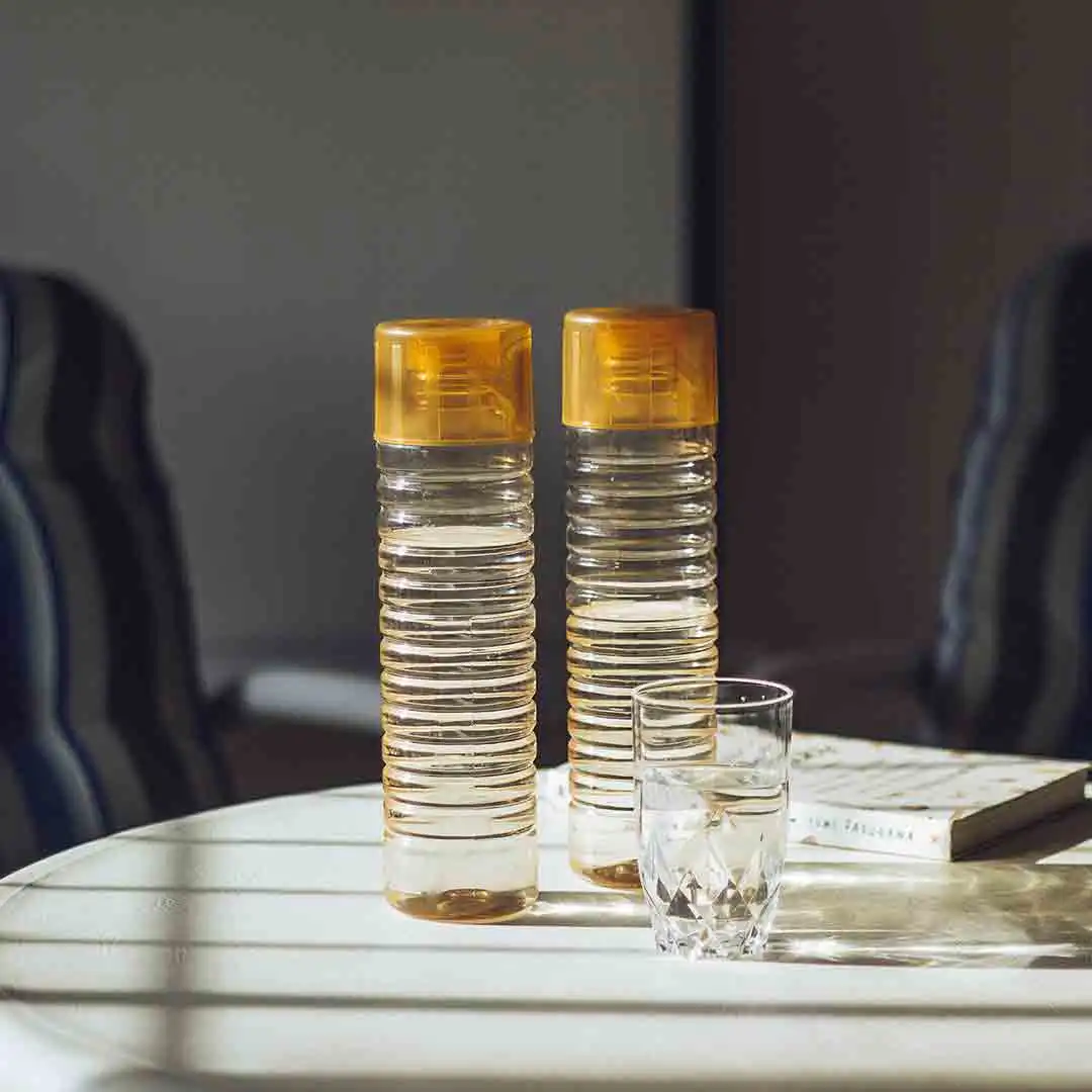 Platinum Water Bottle Model-1 (pack of 2) PET Drinking Water Bottle Plastic With Screw Lid