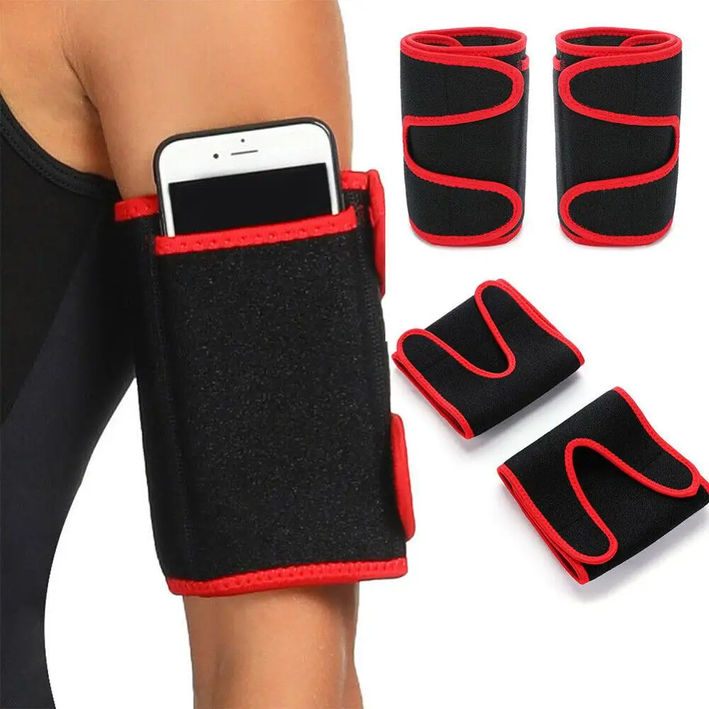 2Pcs Neoprene Arm Trimmer Shaper Slimming Sweat Sauna Belt Fat Burner w/ Pockets