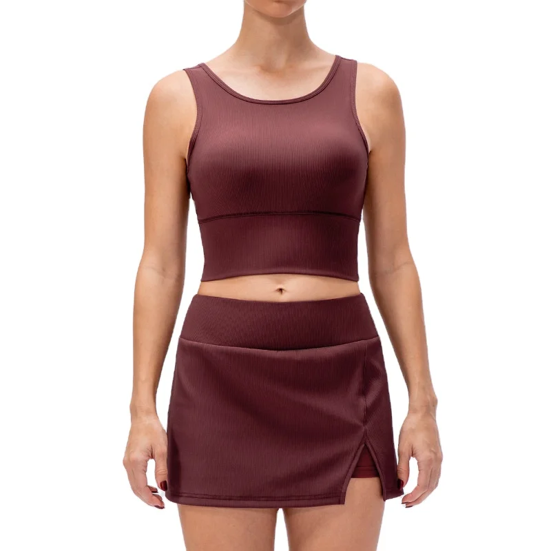 Double-layer Tennis Short Ladies Yoga Fitness Wear Casual Pants Golf Running Breathable Skirt made in Pakistan