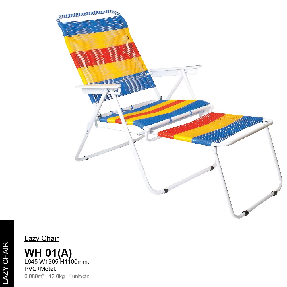 Relaxing Lazy Chair Foldable Comfortable Metal PVC Indoor Outdoor Casual Cheap for Home Office Showroom Malaysia