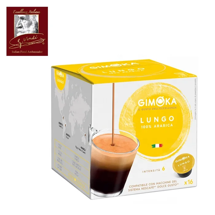 Итальянский кофе 16 капсул Lungo 100% Arabica Nescafe Dolce Gusto кофейный выбор Джузеппе Верди Сделано в