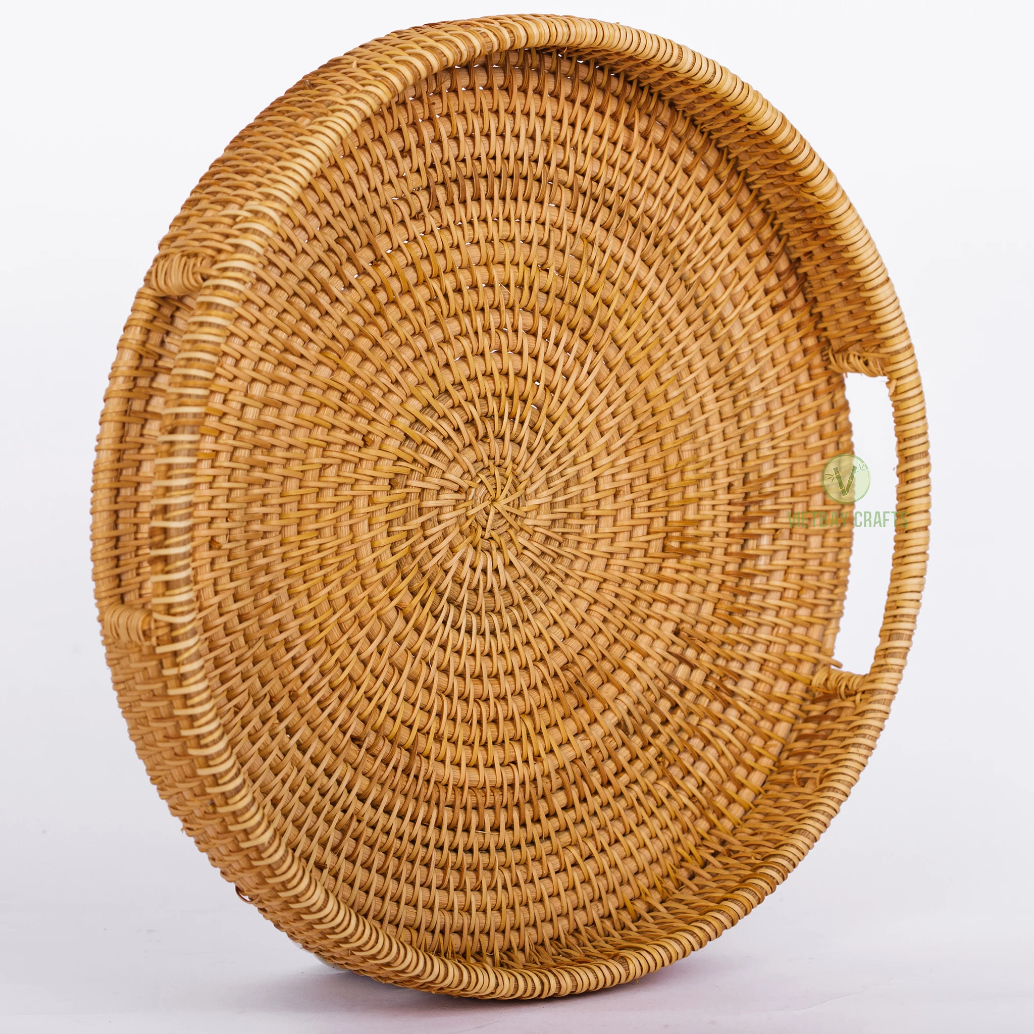Hot Item Rattan Wicker Woven Food Serving Tray Made in Vietnam