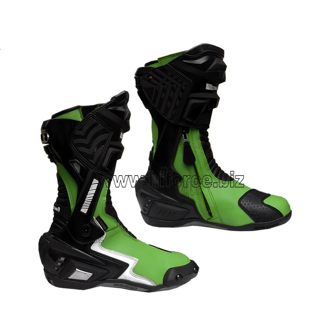 Leather boots motorcycle riding shoes mx long boot man Enduro Road Rally Motorbike Racing Boots