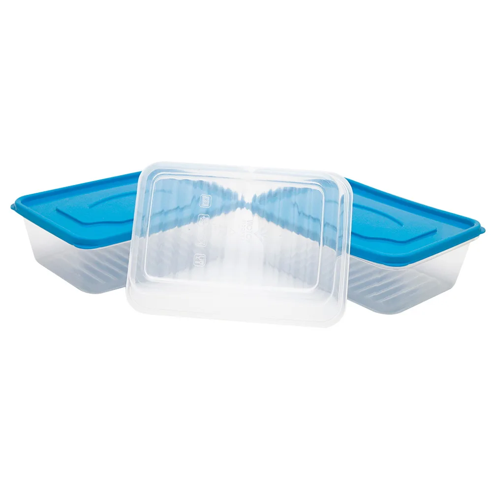 Food Storage FOOD BOX 1500 ML VICTORY Clear Blue Food Container 216 x 156 x  70 mm