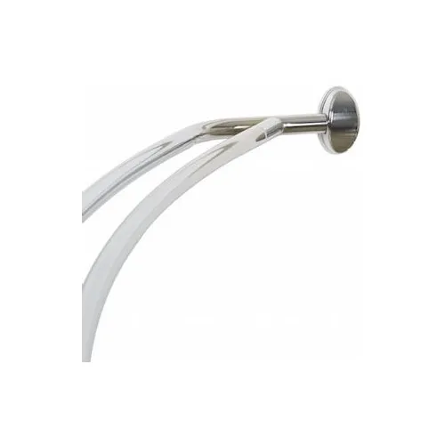 Double pole half-circle adjustable telescopic shower curtain rod