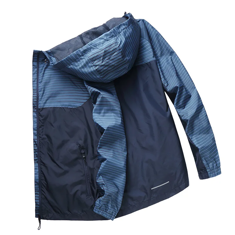 Водонепроницаемая легкая непромокаемая куртка с капюшоном Мужское пальто УФ-защитой 88% chinlon12 % спандекс Высококачественная