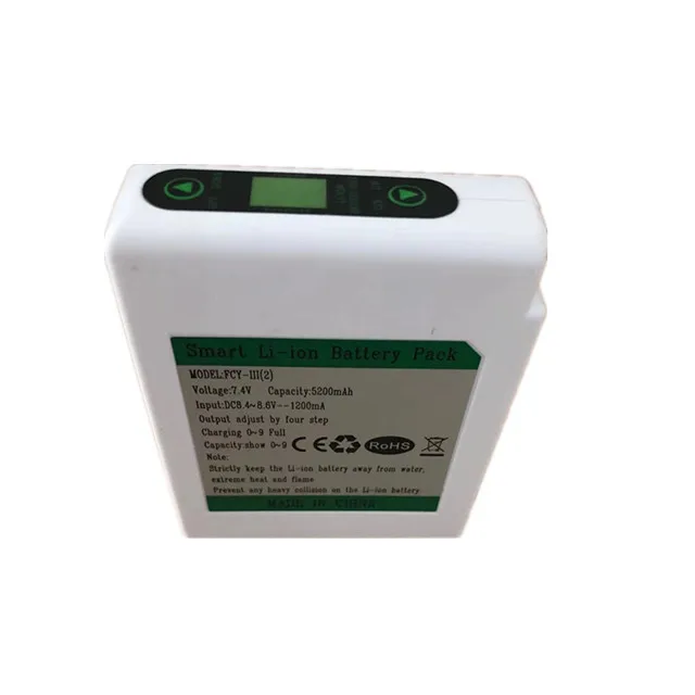 FCY Rechargeable Battery/Power Bank 7.4v 5200mAh for Heated Jackets/Heated Hoodies and Heated Vests