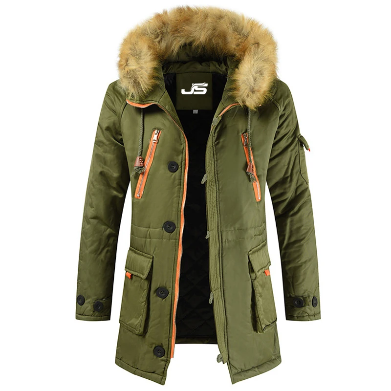 
New Men Cotton-padded Coats Thick Warm Outdoor Outwears Hooded Jacket Male Parkas Windproof Winter Zipper Jacket 