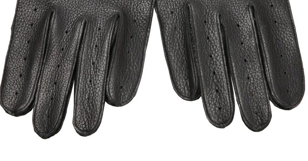 New High Quality Cow Leather Driver Gloves Safety Gloves Riding Cycling Cowhide Motorbike Car Driving Gloves