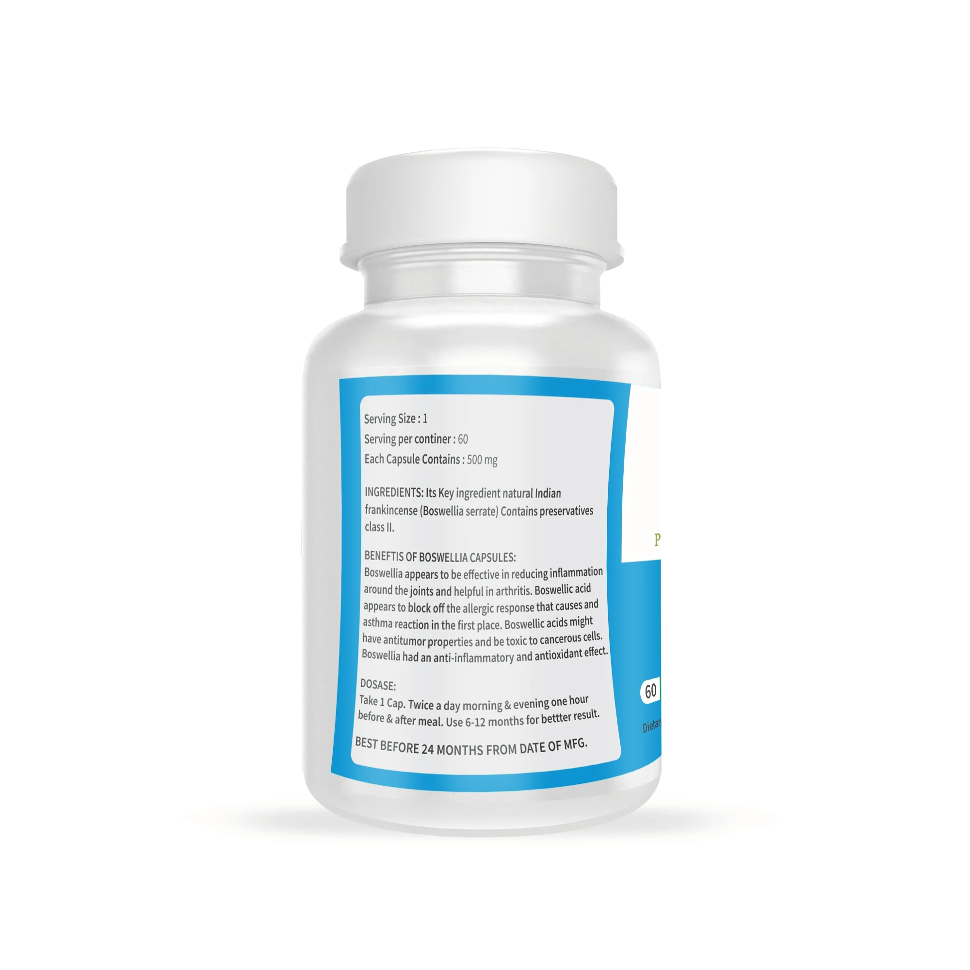 Boswellia Serrata Capsules made with high quality of extracts also known Shallaki Capsules.