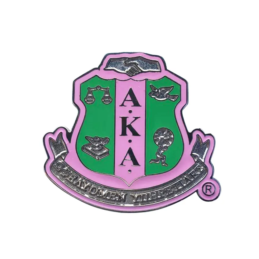 manufacturer custom soft enamel metal alpha kappa sorority lapel pin