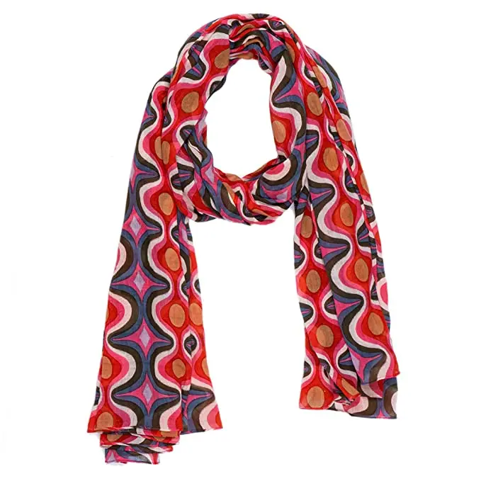 Gupta Ji Cute Floral Print Scarf: Spring Flowers Printed Scarves for Women (White-Floral) ethicon soie