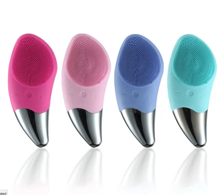 2021  hot selling silicone facial cleansing brush ,electric face scrubber massager, deep cleanse, skin care  IPX7 waterproof