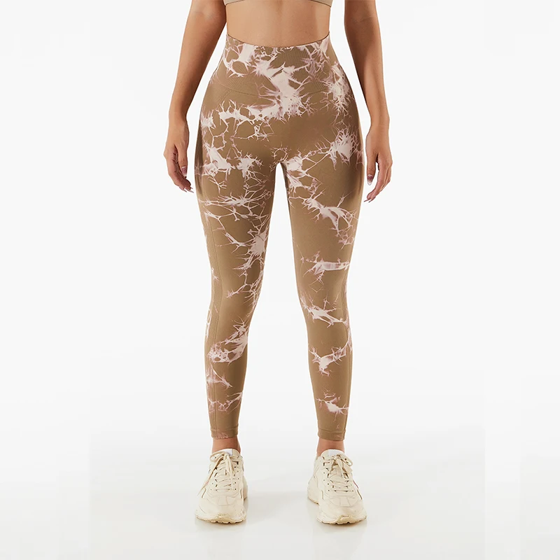 Штаны для йоги леггинсы тренировок с принтом женщин