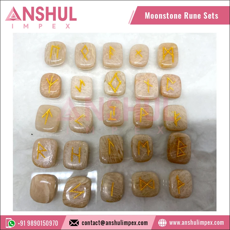 Оптовая продажа набор резных натуральных фиолетовых аметистов рун небольшого размера