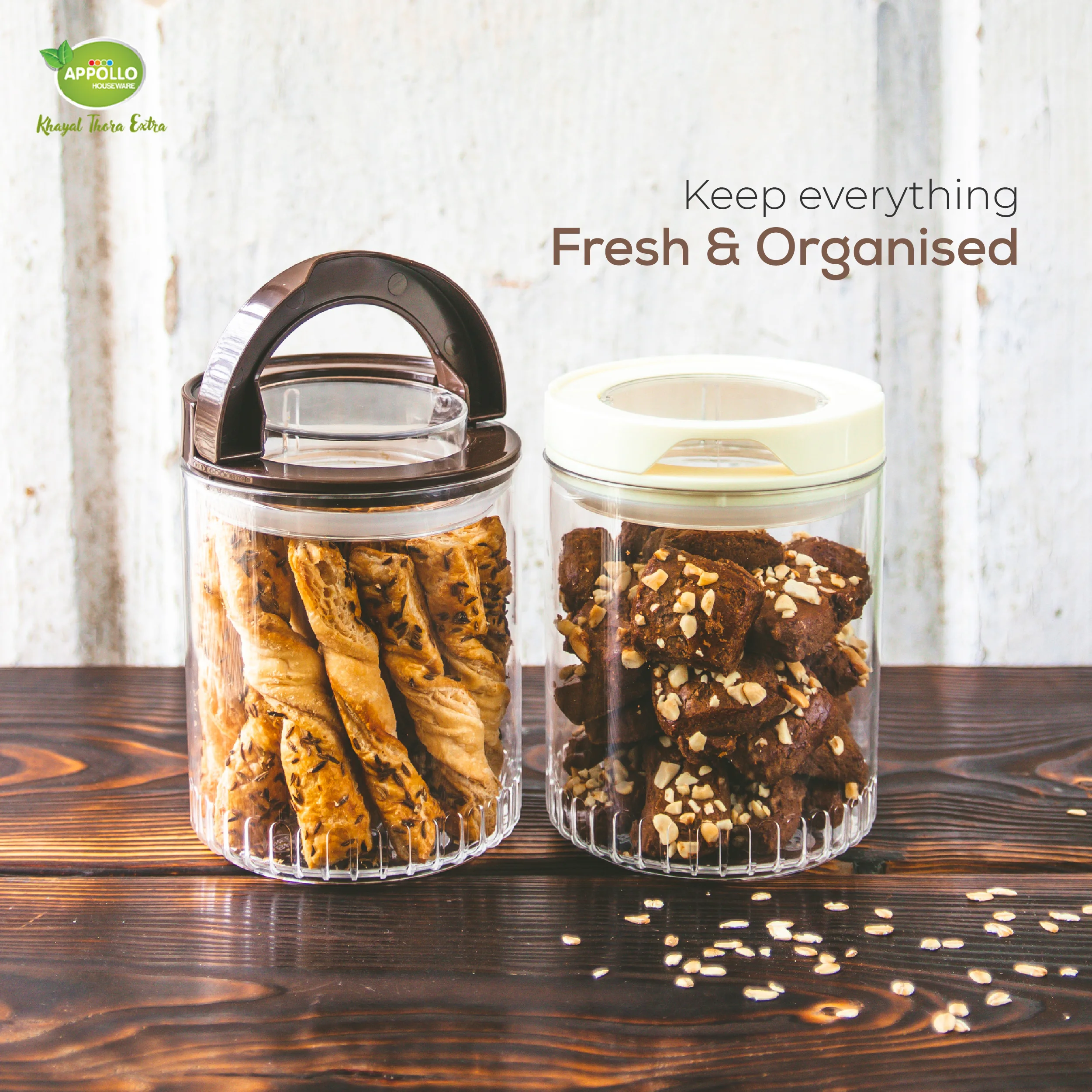 Candy Acrylic Jar Large (1200 ml) Multipurpose Food Keeper Jar