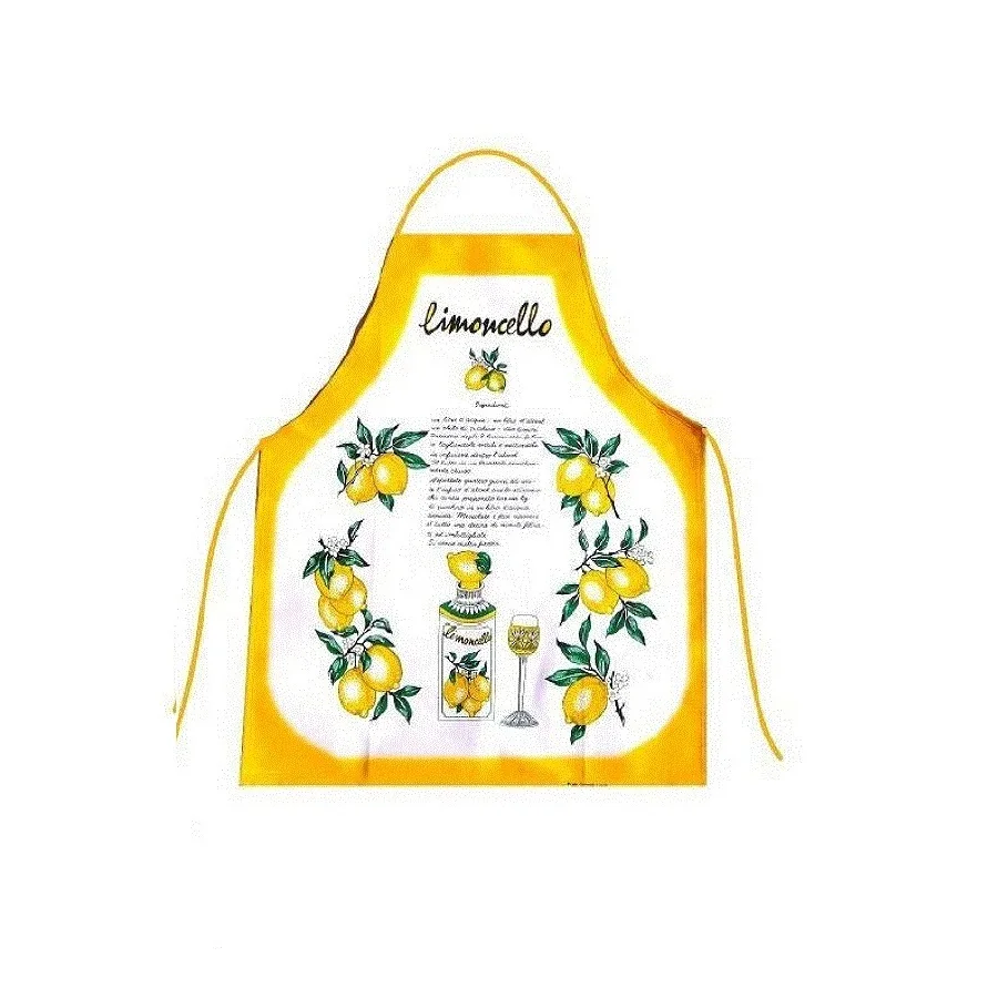 
Lemon Patterned Yellow Italian Aprons in Cotton 