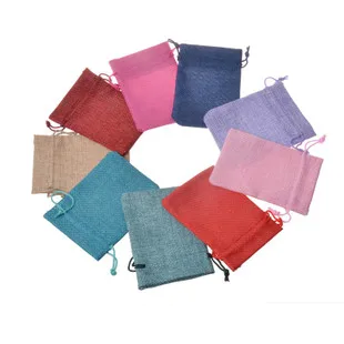 Высококачественные Натуральные джутовые мешки на заказ, оптовая продажа, пеньковый джутовый мешок Hessian на шнурке, небольшой свадебный подарок, кофейный джутовый мешок