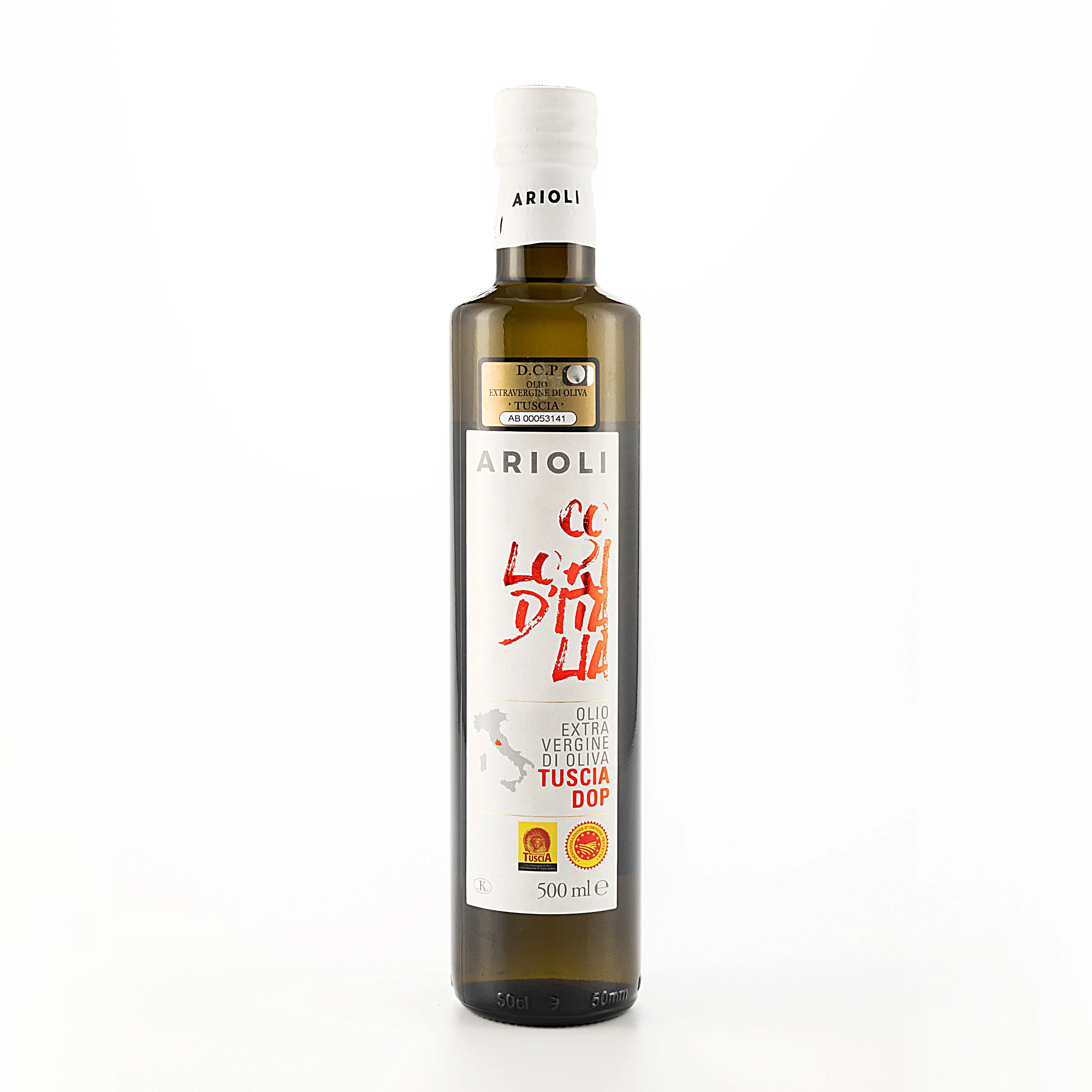 Первоклассное Экстра натуральное оливковое масло DOP ARIOLI COLORI de Italia для повязки 50 cl.
