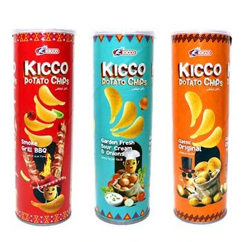Новый Контейнер для картофельных чипсов LAUNCH Kicco 100 г, Популярные Закуски, оригинальный вкус барбекю и кислого крема