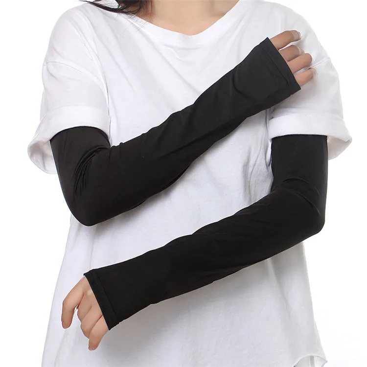 HEFT BOOOGE Breathable Summer Sun UV Protection Outdoor Ice Silk Full Arm Racing Gloves