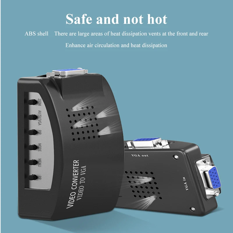 HD RCA CVBS AV-VGA адаптер видео преобразователь хорошее качество для HDTV ПК