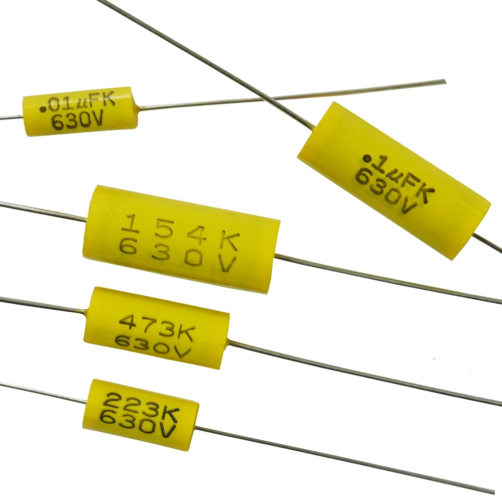 Taiwan Manufacturer high Quality of Axial Metallized Polyester Capacitor for audio capacitor