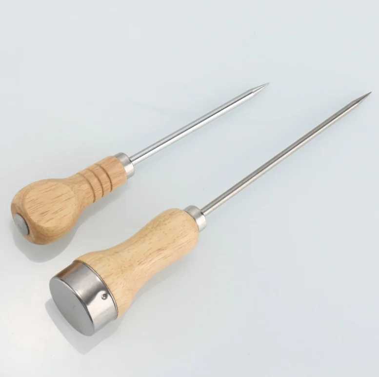 Stainless Steel Cocktail Ice Pick with Wood Handle