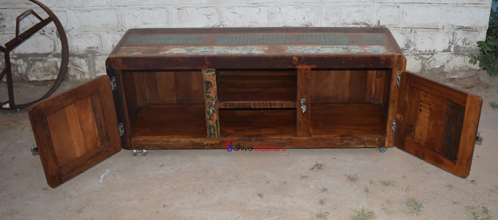 Fridge Range Recycled Wood Entertainment TV Plasma Cabinet Furniture