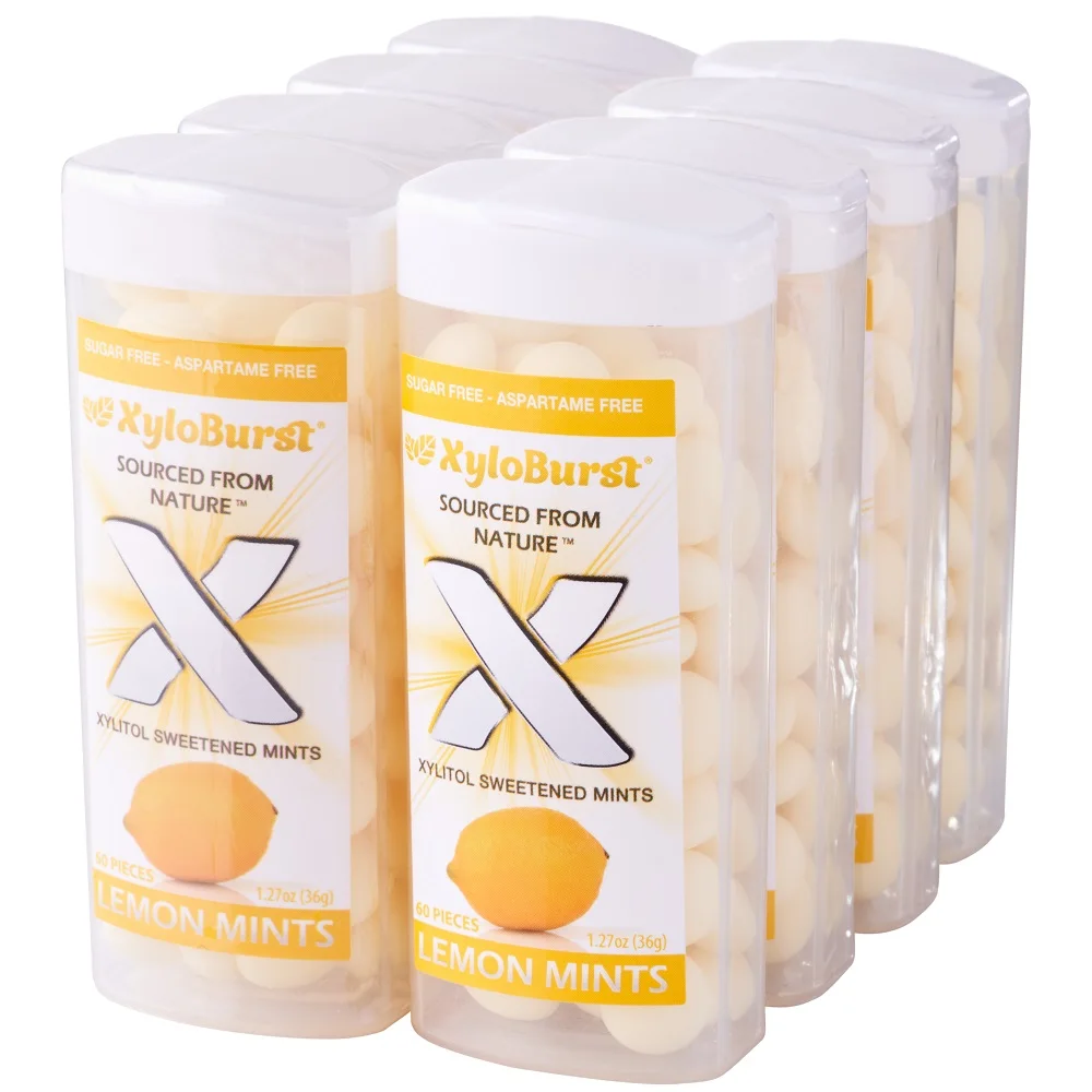XyloBurst Sugar Free Lemon Mint 60 ct. Jar (8-pack)