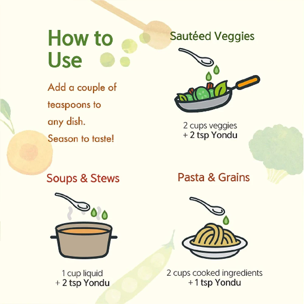 Yondu Vegetable Umami 150ml Seasoning Sauce Umami Taste for Vegetables Soups & Pasta Best Flavor Essence for Food Savory Essence